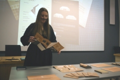 Maja Dziubek, "Autorski system warsztatów introligatorskich wraz z zestawem narzędzi wspomagających"  Promotor: prof. ASP dr hab. Marek Średniawa, fot. T.Kwiatkowski